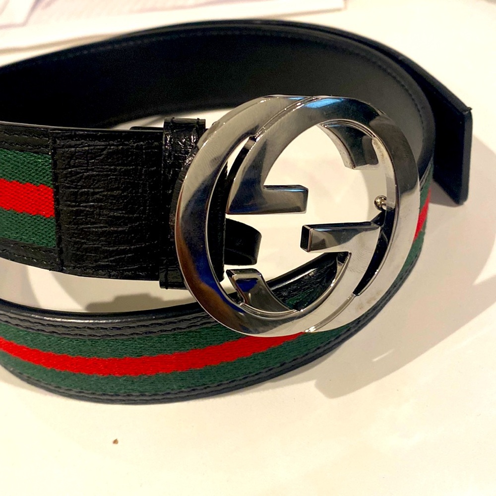 Red/Green Striped Gucci Belt